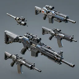 new technology full parts machine guns futuristic unreal engine attachments development inventions digital painting high detail sharp smooth 4 k