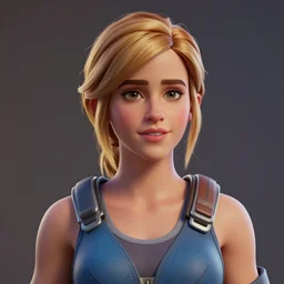 textured film grain subsurface scattering fashion model face emma watson as a fortnite character cgsociety octane render unreal engine redshift render trending on artstation trending on artstation render blender behance cg superhero