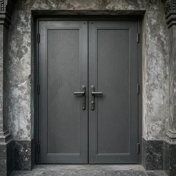 a double door sci - fi, phototexture, 8 k