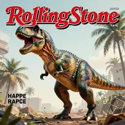 a dinosaur rapper on the cover of rolling stone
