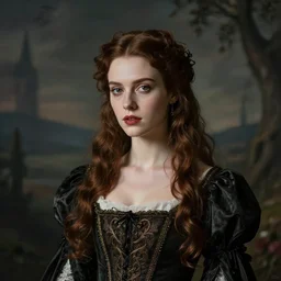 gothic princess in a scenic environment. by henriette ronner