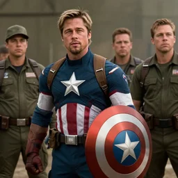 4 k film still, brad pitt as captain america, 2 6 mm