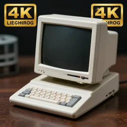 a miniature model a 70's Computer 35mm, 4K, award winning photo