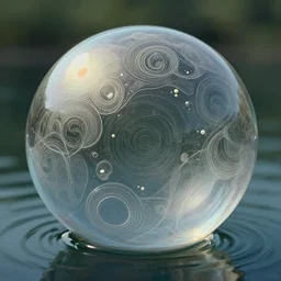 a floating lake bubble, deep focus, fantasy, intricate, elegant, highly detailed, digital painting, artstation, concept art, matte, sharp focus, illustration, art by artgerm and greg rutkowski