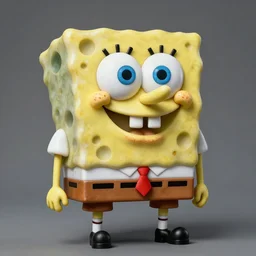 spongebob squarepants as a marble sculpture, hyperrealistic, giovanni strazza, insane detail