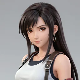 head and body artwork of tifa lockhart, detailed, trending on artstartion