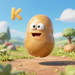 a flying potato 4K