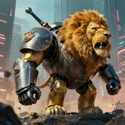 the armoured lions war occurred in a cyberpunk city in 2 1 9 5