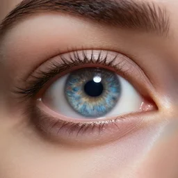 an extreme close up, studio photographic portrait of an eye with a nebula inside of it, dramatic lighting, 8 k
