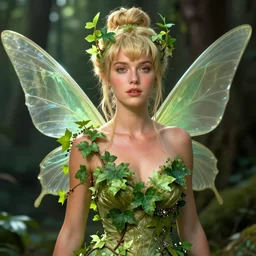 portrait of a beautiful young elle macpherson as titania, summer queen. faerie queen. queen of light, green, poison ivy, made by caravaggio stanley artgerm lau wlop rossdraws artstation cgsociety concept art cgsociety octane render
