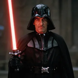 mr. bean as darth sidious in star wars, film still, cinematic lighting, detailed