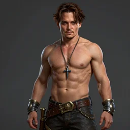 johnny depp as draven from league of legends, au naturel, hyper detailed, digital art, trending in artstation, cinematic lighting, studio quality, smooth render, unreal engine 5 rendered, octane rendered, art style by riot, klimt, nixeu, ian sprigger, wlop, krenz cushart