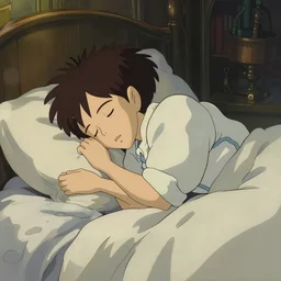 sleeping beauty in the style of studio ghibli