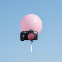 canon eos r 3, f / 1. 4, iso 2 0 0, 1 / 1 6 0 s, 8 k, raw, unedited, symmetrical balance, in - frame photo of a pink baloon in the sky