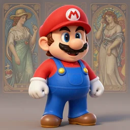 old man super mario, highly detailed, digital painting, artstation, illustration, art by artgerm and greg rutkowski and alphonse mucha