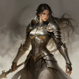 Female warrior, passion, bravery, intricate armour costumes, light and shadow effects, intricate, highly detailed, digital painting, art station, concept art, smooth, illustration, art by Krenz Cushart