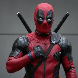 Saul Goodman puts on the Deadpool outfit ready to fight and wearing a Bluetooth device