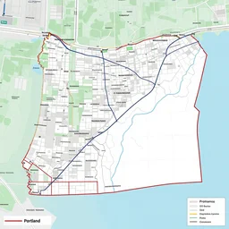 map of portland, oregon