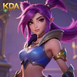 still close up of pretty Xayah (LoL) in KDA More music video. 3d render, octane render, game art, realistic, highly detailed, trending on artstation, 4k, trending on artstation, pixar, cgsociety, unreal engine 5, redshift render, trending on artstation, blender, behance, cg