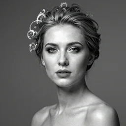 a portrait of an elegant lady, fractal