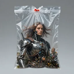 transparent plastic bag floating in the wind, fantasy characture portrait, ultra realistic, cinematic, cinematic, wide angle, intricate details, cyborg, highly detailed by caravaggio, aaron horkey, boris vallejo, wayne barlowe, craig mullins, roberto ferri, francis bacon
