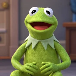 A still of Kermit the frog from  the movie Toy Story 4 (2019)