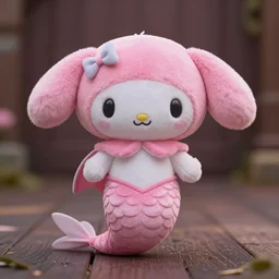 pink vampire cecaelia mermaid, by sanrio, photorealistic, plush, cinematic, detailed