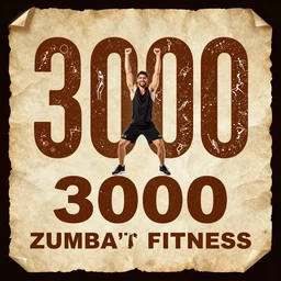 3000BC zumba fitness art poster on parchment