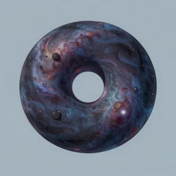 Nebula that looks like donut, by Studio Ghibli,