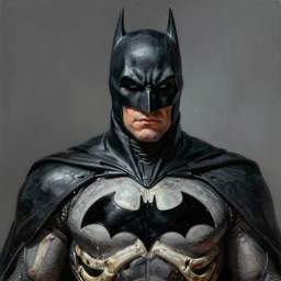 ultra realistic portrait painting of skeletor as batman, art by jack kirby, 4 k, ultra realistic, highly detailed, epic lighting