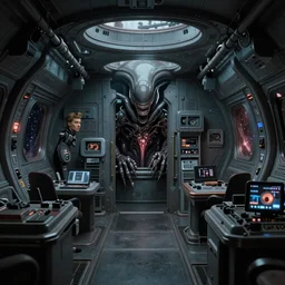 cassette futurism, cosmic horror, nostromo sci - fi ship interior, alien 1 9 7 9, bleak future, ultra high detail render, film. illustration by edward hopper, norman rockwell. film still, 1 6 mm cinematography