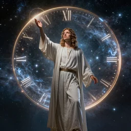Daniel the prophet dreaming of divine magical reflections of knowledge encoded in time and space ultra high quality surrealism