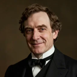 charles dance as a victorian politician, smiling, male, victorian, detailed face, highly detailed, cinematic lighting, photograph by elliott & fry