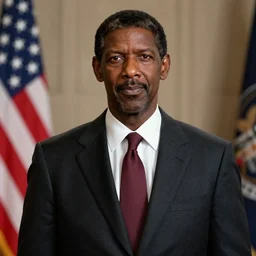 denzel washington as the president in a technicolor fantasy noir
