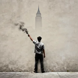 city of boston, painted by banksy, digital painting, 4 k