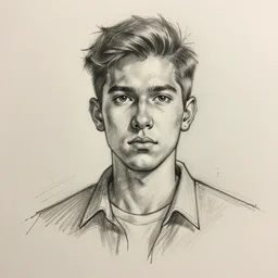 a sketch drawing, drawed personage by gabo mendoza, trending on artstation