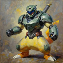 meowth pokemon playing as master chief, oil on canvas, intricate, 8 k highly professionally detailed, hdr, cgsociety