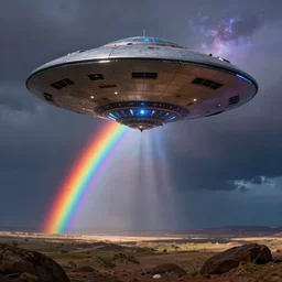 rainbow cosmic sci fi ufo