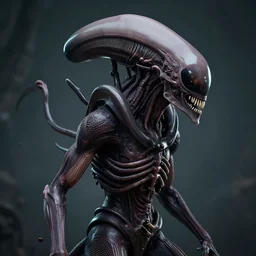 “Alien, xenomorph, god of death, dark, evil, fantasy, intricate detail , realistic render”