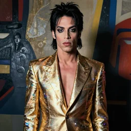 fashion photography of blazer inspired by prince and modern art