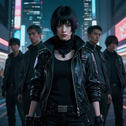 photo portrait of a japanese cyberpunk hacker from cyber city oedo 8 0 8, future tokyo, film noir, high detail, intricate detail, cinematic lighting, ghost in the shell, night, by sachin teng and sergey kolesov and ruan jia and heng z and wlop. beautiful, scifi, fantasy, hyper detailed, octane render, artstation