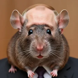 rat with Putin's face, Putin's face with mouse nose and mouse mustache, 4k photo,