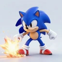 a beautiful rendered picture of a sonic power slamming sonic from instagram in the ocean at sunset by Nick Silva, trending on artstation, 8k