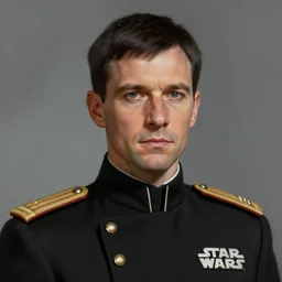 portrait of a man by greg rutkowski, supreme admiral, british features, straight jaw, short black hair, star wars expanded universe, he is about 6 0 years old, wearing uniform of the galactic alliance navy, highly detailed portrait, digital painting, artstation, concept art, smooth, sharp foccus ilustration, artstation hq