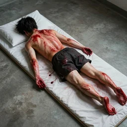 pad in the blood, in real life, 4 k, ultra realism
