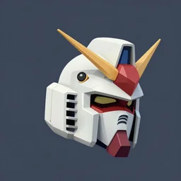 gundam head, v - fin, octane render, soft light, mekka, behance, vector, highly detailed illustration, realistic, barbatos design, dribbble. com, by secondsyndicate studio,