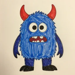 i forgot what i was drawing and made a monster. help!!