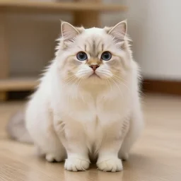 fluffy cat with 8 legs