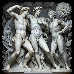 the creation of adam by michelangelo, complex intricate hyper detailed ultra sharp 3 d render of porcelain biomechanical, hyper realism, editorial, cyberpunk style outfit, full body, realism, detailed portrait, intricate complexity, by greg rutkowski, cushart krentz, artgerm, ross tran, conrad roset, portrait, cyberpunk art nouveau, haute couture alexander mcqueen leaves stems dahlia transparent fractal