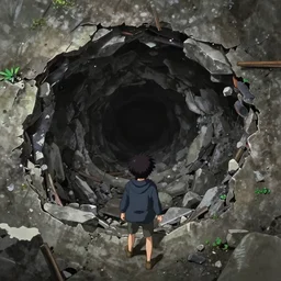 The big hole from the anime made in abyss